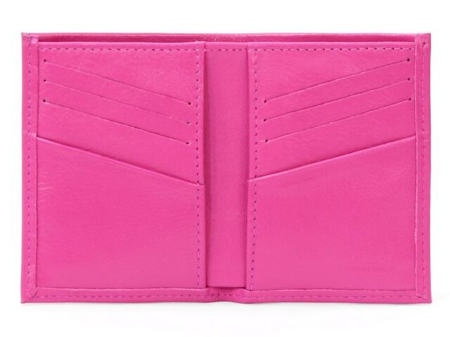 La Guêpe - Petite Maroquinerie - Porte-cartes compact en cuir fuchsia - 300