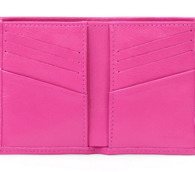 La Guêpe - Petite Maroquinerie - Porte-cartes compact en cuir fuchsia - 300