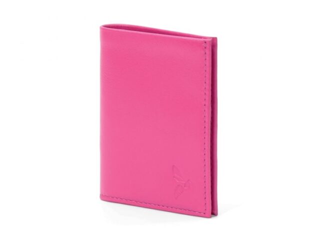 La Guêpe - Petite Maroquinerie - Porte-cartes compact en cuir fuchsia - 300