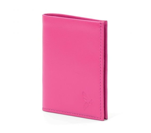 La Guêpe - Petite Maroquinerie - Porte-cartes compact en cuir fuchsia - 300