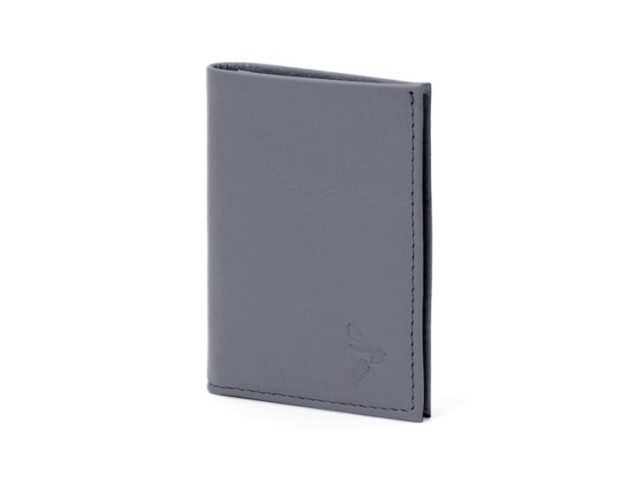 La Guêpe - Petite Maroquinerie - Porte-cartes compact en cuir gris - 300