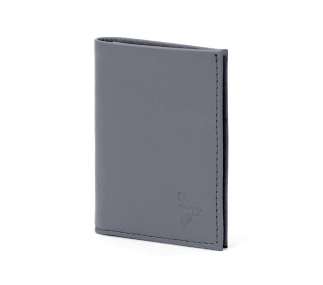 La Guêpe - Petite Maroquinerie - Porte-cartes compact en cuir gris - 300