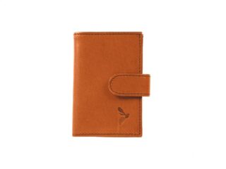 La Guêpe - Porte-cartes compact Luxe tout cuir gold fermeture à patte  PM-022-01