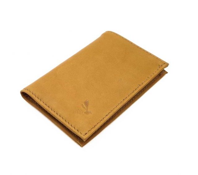 La Guêpe - Petite Maroquinerie - Porte-cartes compact "Luxe" tout cuir gold - PM-038-01