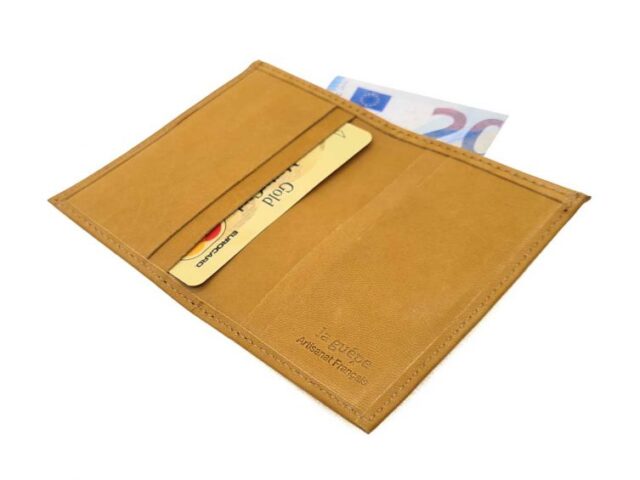 La Guêpe - Petite Maroquinerie - Porte-cartes compact "Luxe" tout cuir gold - PM-038-01
