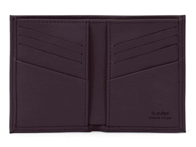 La Guêpe - Petite Maroquinerie - Porte-cartes compact en cuir marron - 300