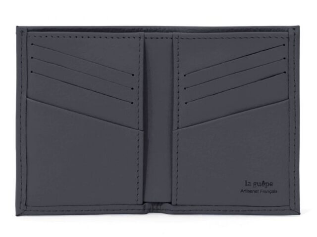 La Guêpe - Petite Maroquinerie - Porte-cartes compact en cuir noir - 300