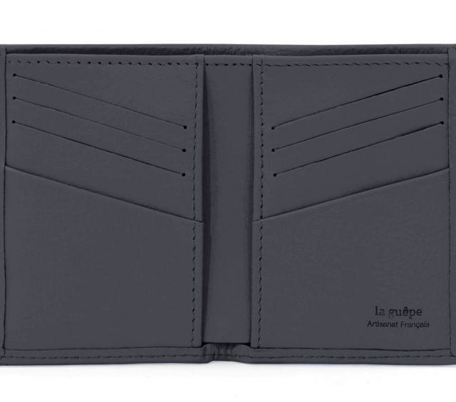 La Guêpe - Petite Maroquinerie - Porte-cartes compact en cuir noir - 300