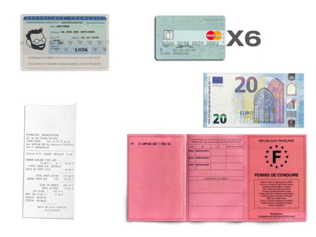 La Guêpe - Petite Maroquinerie - Porte-cartes compact noir - 575