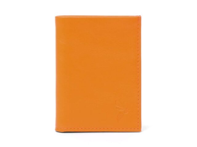 La Guêpe - Porte-cartes compact en cuir orange – 300