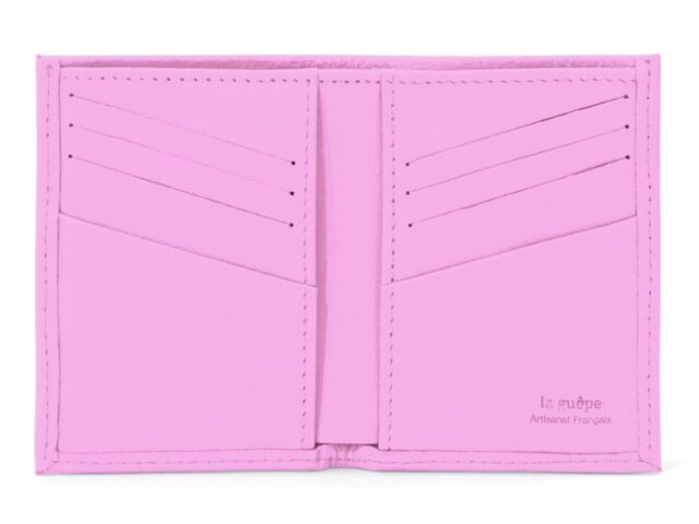 La Guêpe - Petite Maroquinerie - Porte-cartes compact en cuir rose - 300