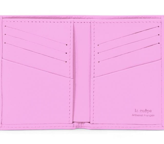 La Guêpe - Petite Maroquinerie - Porte-cartes compact en cuir rose - 300