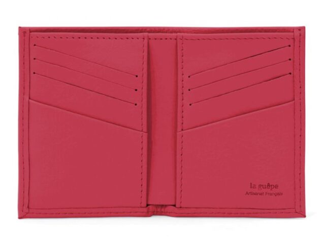 La Guêpe - Petite Maroquinerie - Porte-cartes compact en cuir rouge - 300