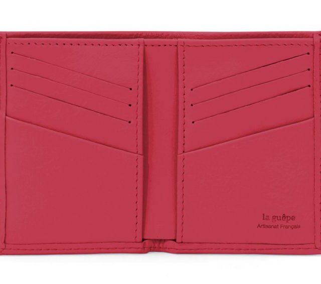La Guêpe - Petite Maroquinerie - Porte-cartes compact en cuir rouge - 300