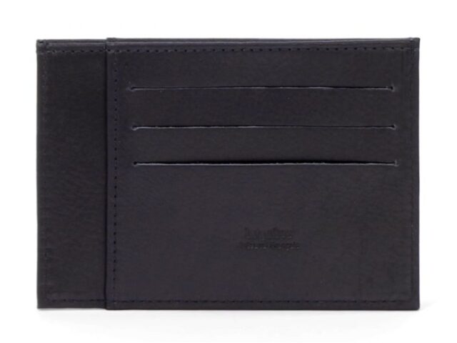 La Guêpe - Petite Maroquinerie - Porte-cartes compact en cuir noir - 575