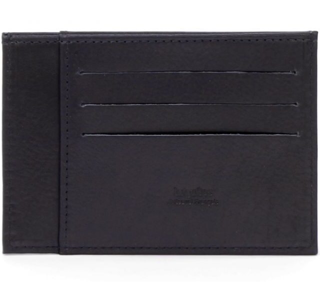 La Guêpe - Petite Maroquinerie - Porte-cartes compact en cuir noir - 575