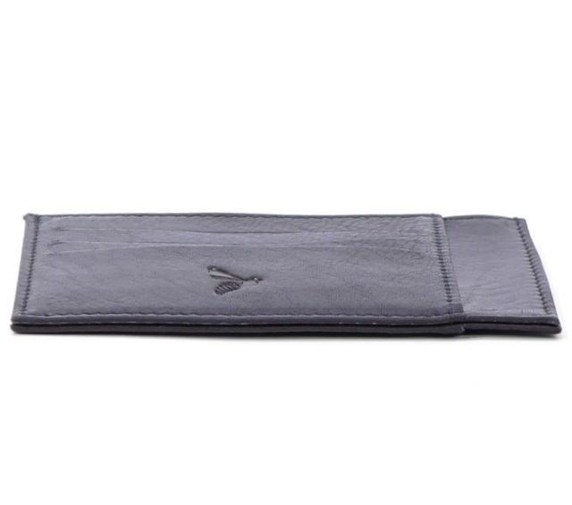 La Guêpe - Petite Maroquinerie - Porte-cartes compact en cuir noir - 575