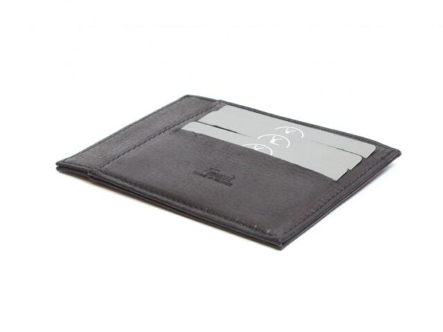 La Guêpe - Petite Maroquinerie - Porte-cartes compact en cuir noir - 575