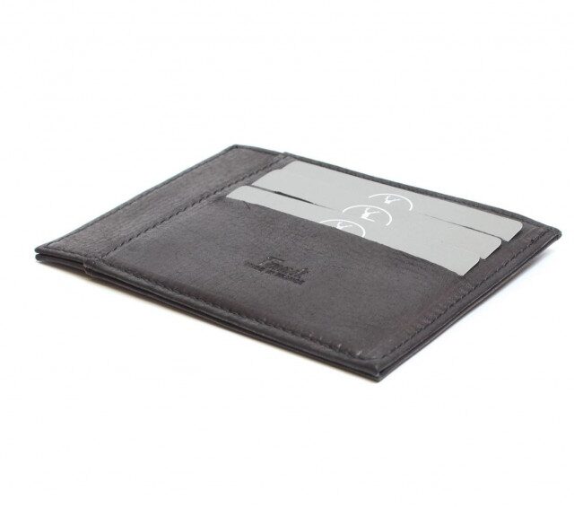 La Guêpe - Petite Maroquinerie - Porte-cartes compact en cuir noir - 575