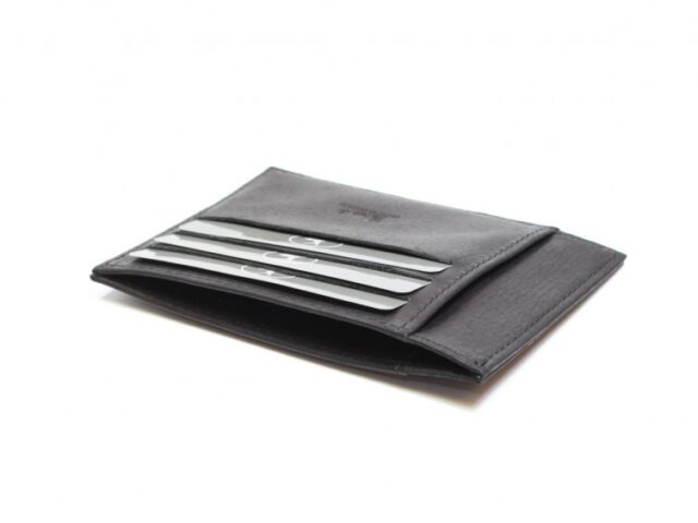 La Guêpe - Petite Maroquinerie - Porte-cartes compact en cuir noir - 575