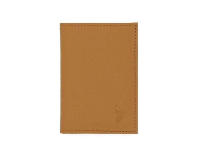 La Guêpe - Petite Maroquinerie - Porte-cartes en cuir grainé beige 8 Cartes - PM-018-05