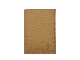 La Guêpe - Porte-cartes en cuir grainé beige 8 Cartes  PM-018-05