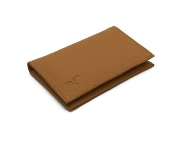 La Guêpe - Petite Maroquinerie - Porte-cartes en cuir grainé beige 8 Cartes - PM-018-05
