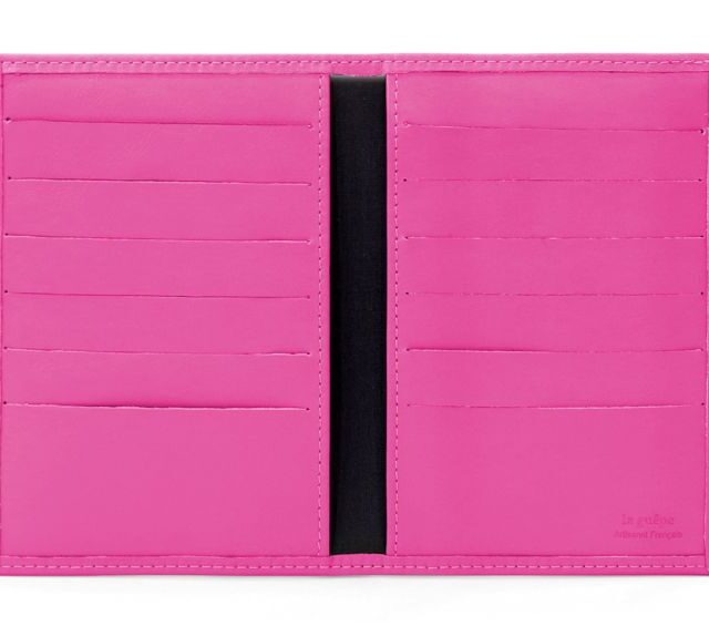 La Guêpe - Petite Maroquinerie - Porte-cartes double fuchsia - 120
