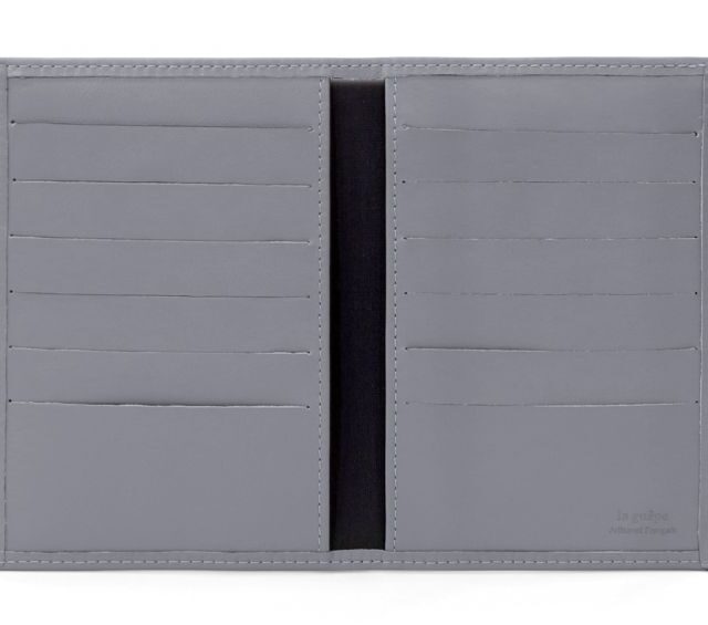 La Guêpe - Petite Maroquinerie - Porte-cartes double gris - 120