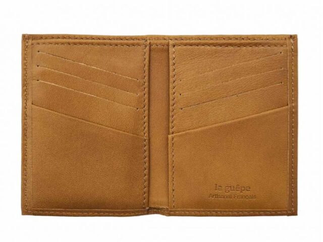 La Guêpe - Petite Maroquinerie - Porte-cartes "Luxe" tout cuir gold 8 Cartes - PM-018-01