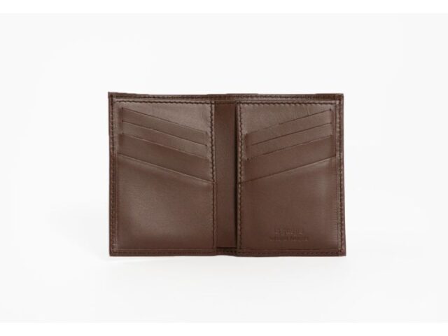 La Guêpe - Petite Maroquinerie - Porte-cartes "Luxe" tout cuir marron 8 Cartes - PM-018-01