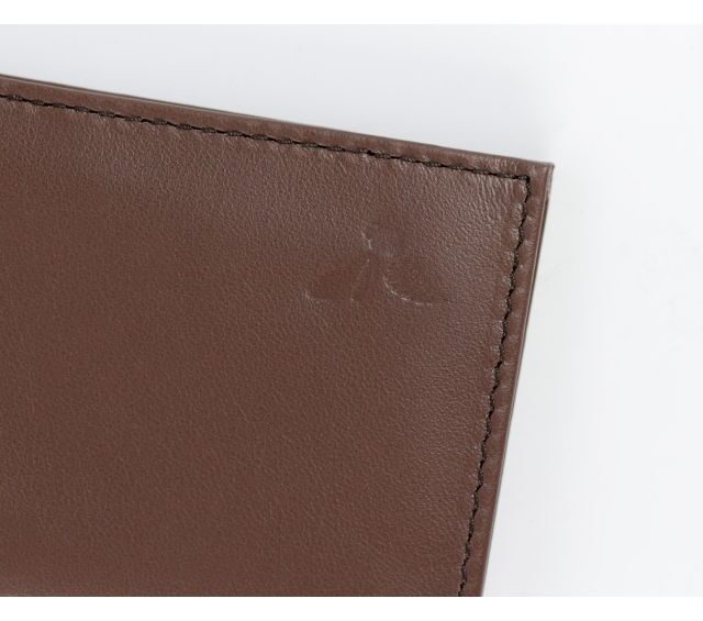 La Guêpe - Petite Maroquinerie - Porte-cartes "Luxe" tout cuir marron 8 Cartes - PM-018-01