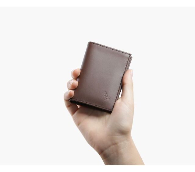 La Guêpe - Petite Maroquinerie - Porte-cartes "Luxe" tout cuir marron 8 Cartes - PM-018-01