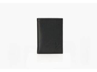 La Guêpe - Porte-cartes Luxe tout cuir noir 8 Cartes  PM-018-01