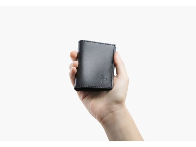 La Guêpe - Petite Maroquinerie - Porte-cartes "Luxe" tout cuir noir 8 Cartes - PM-018-01