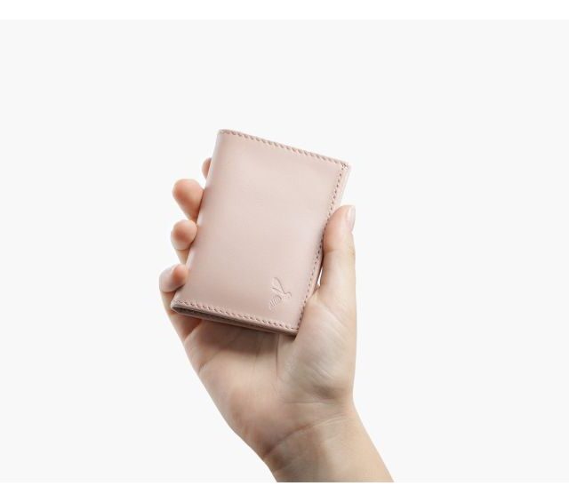 La Guêpe - Petite Maroquinerie - Porte-cartes "Luxe" tout cuir rosa 8 Cartes - PM-018-01