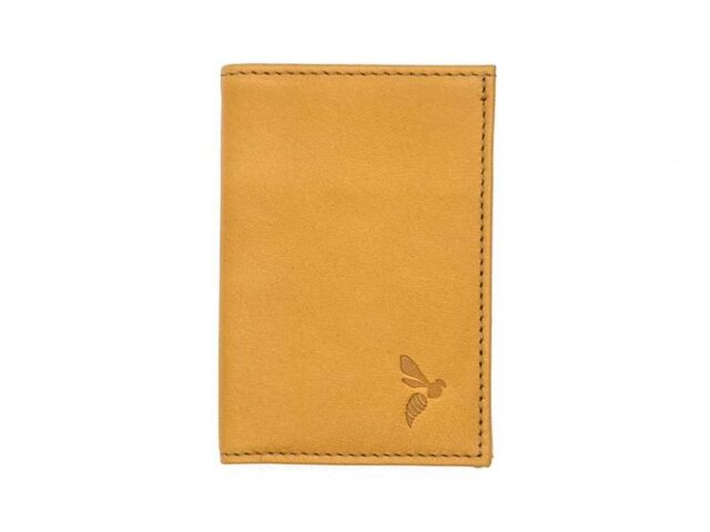 La Guêpe - Petite Maroquinerie - Porte-cartes minimaliste "Luxe" tout cuir Gold 2 Cartes - PM-017-01