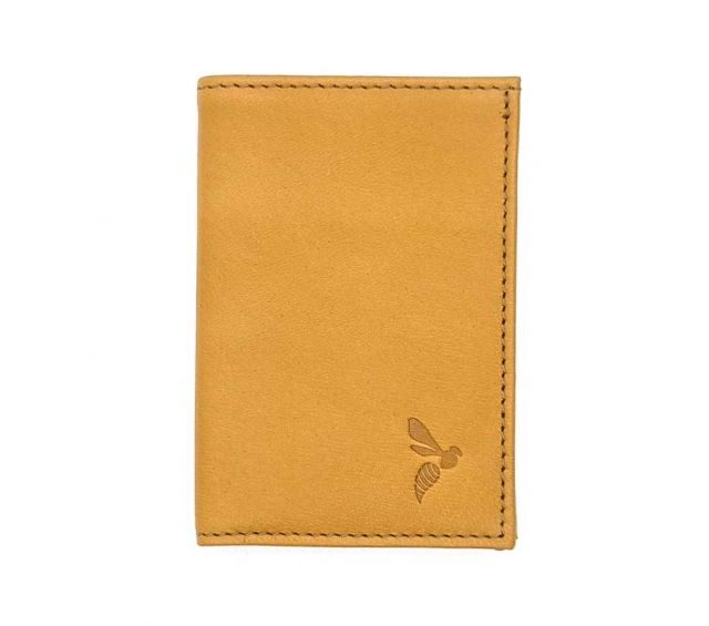La Guêpe - Petite Maroquinerie - Porte-cartes minimaliste "Luxe" tout cuir Gold 2 Cartes - PM-017-01