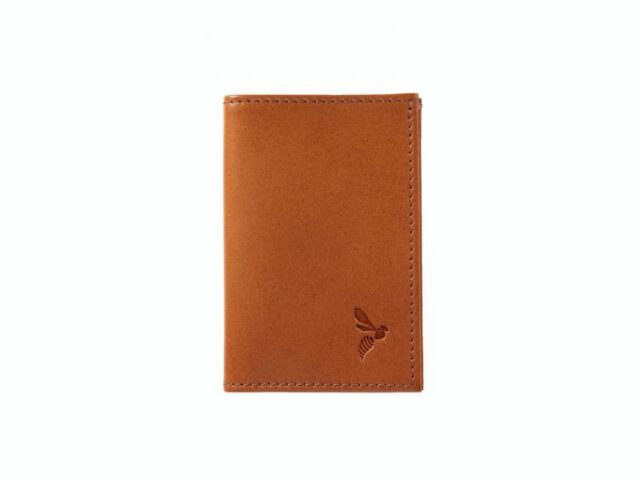 La Guêpe - Petite Maroquinerie - Porte-cartes minimaliste "Luxe" tout cuir Gold 2 Cartes - PM-017-01