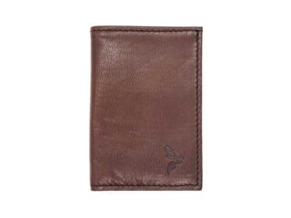 La Guêpe - Porte-cartes minimaliste Luxe tout cuir marron 2 Cartes  PM-017-01
