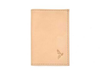 La Guêpe - Porte-cartes minimaliste Luxe tout cuir nude 2 Cartes  PM-017-01