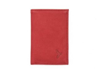 La Guêpe - Porte-cartes minimaliste “Luxe” tout cuir rouge 2 Cartes – PM-017-01