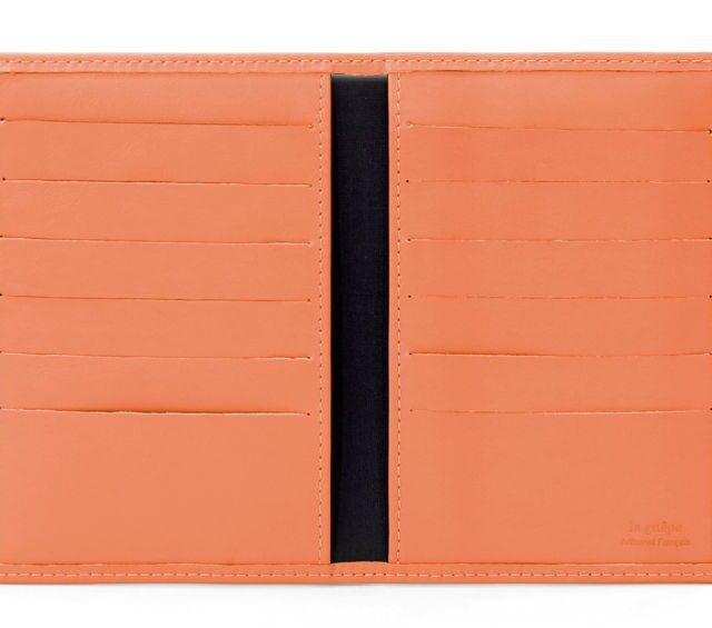 La Guêpe - Petite Maroquinerie - Porte-cartes double orange - 120