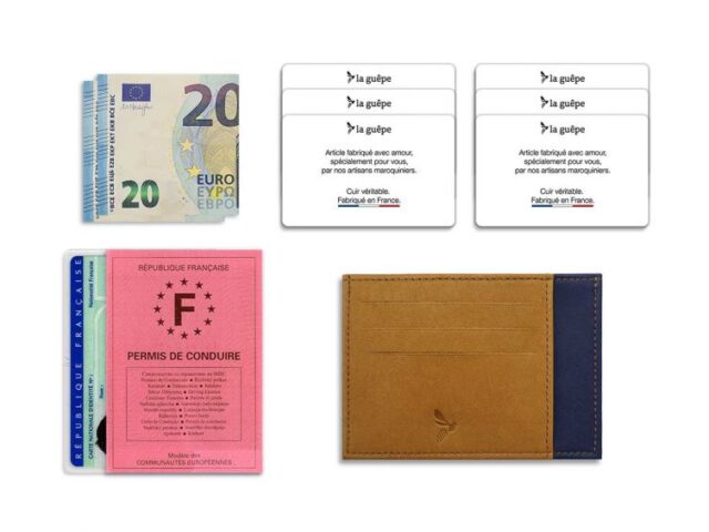 bicolore gold et bleu 6 Cartes - PM-013-01