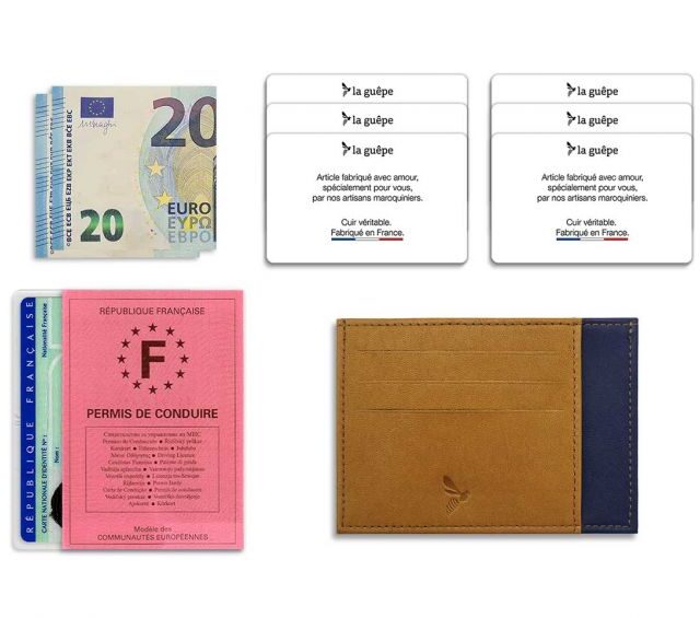 bicolore gold et bleu 6 Cartes - PM-013-01