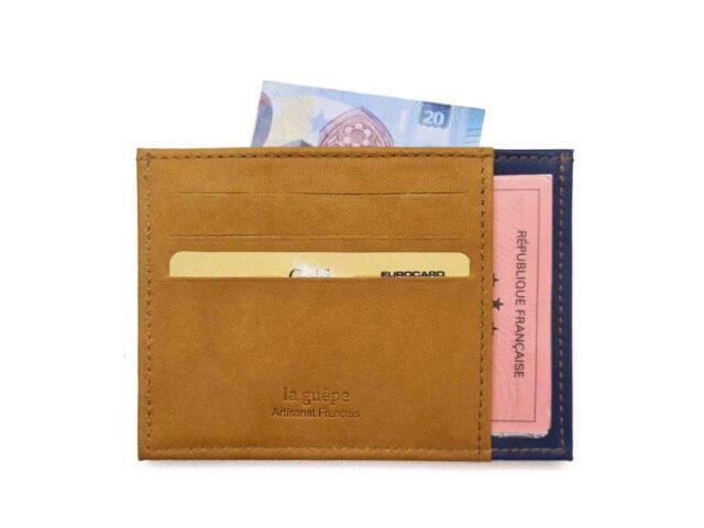 La Guêpe - Petite Maroquinerie - Porte-cartes ouvert "Luxe" tout cuir
