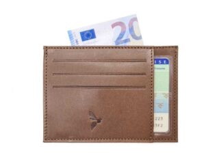 Porte-cartes ouvert “Luxe” tout cuir marron 6 Cartes – PM-013-01 par la marque La Guêpe La Guêpe - Porte-cartes ouvert “Luxe” tout cuir marron 6 Cartes – PM-013-01