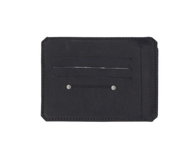 La Guêpe - Petite Maroquinerie - Porte cartes + porte monnaie en cuir noir - 944