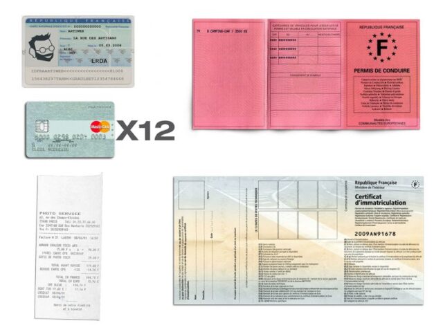 La Guêpe - Petite Maroquinerie - Porte-cartes double rouge- 120