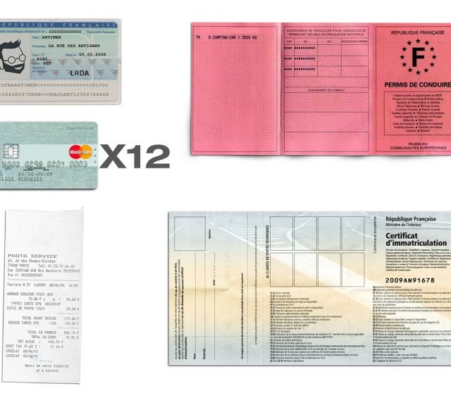 La Guêpe - Petite Maroquinerie - Porte-cartes double rouge- 120